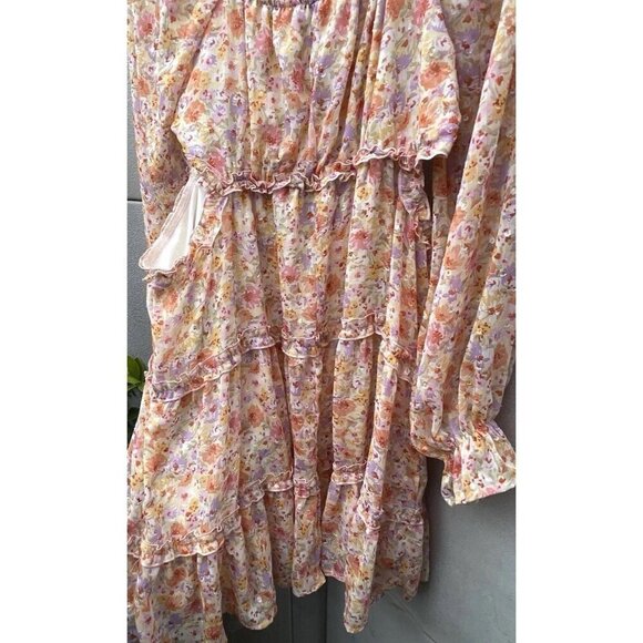 Vintage Jessica Simpson Women’s Sz XL Dress Floral Ruffled Boho Western Style - Picture 9 of 14